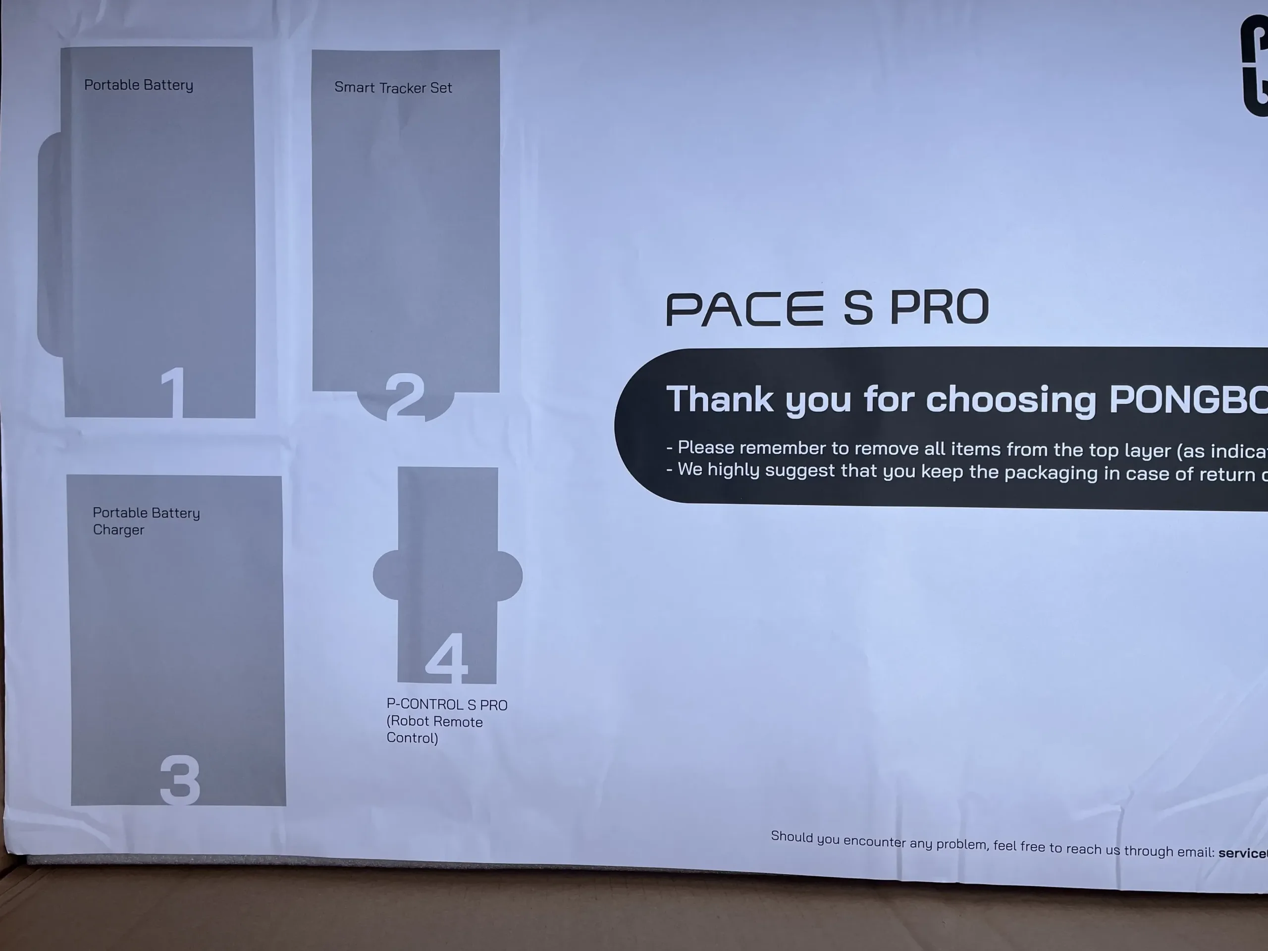 Pongbot Pace S Pro contents